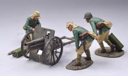 RS031B 75mm Japanese Artillery Cannon W/3 Man Crew - cam RS031B 75mm Japanese Artillery Cannon W/3 Man Crew - cam